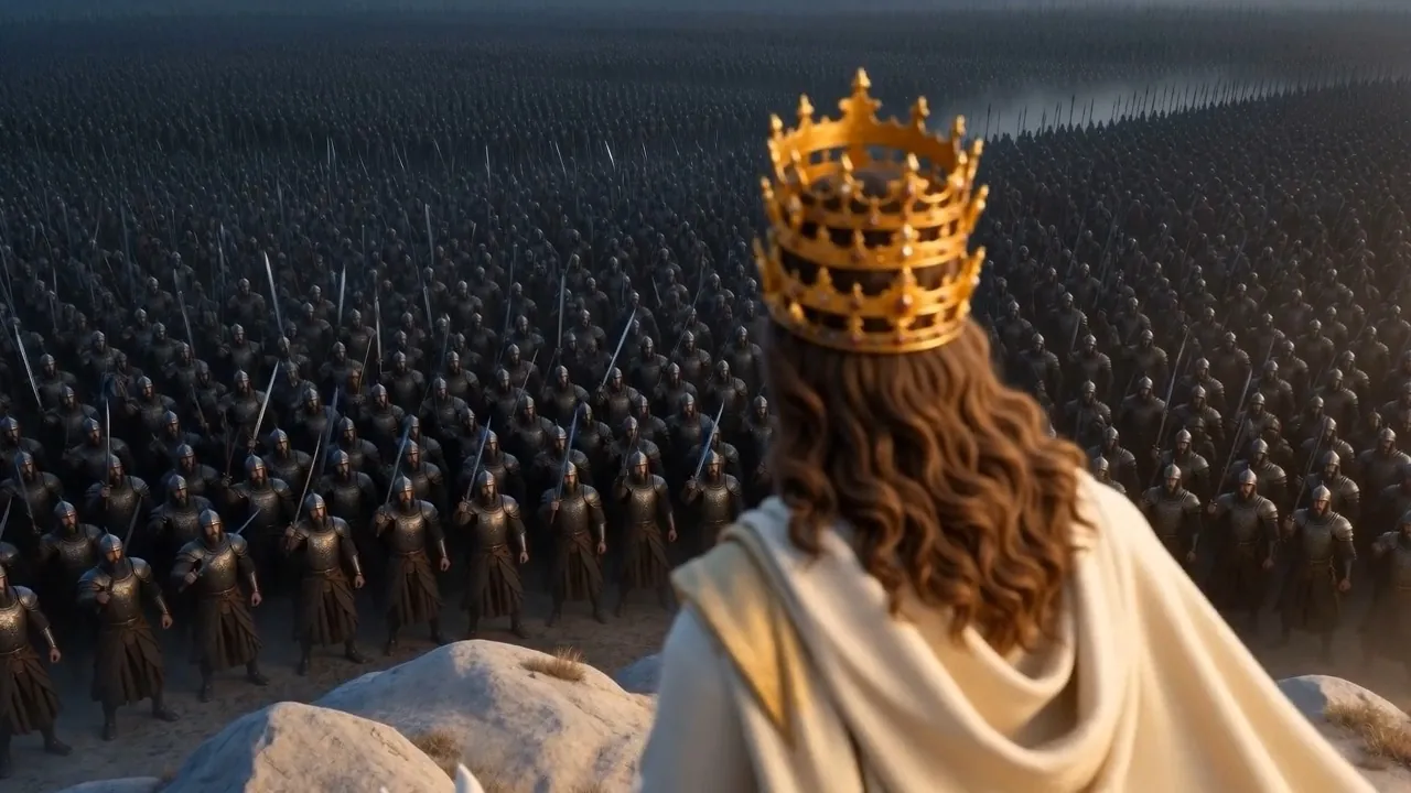 One Rider, unhurried, above ten million swords