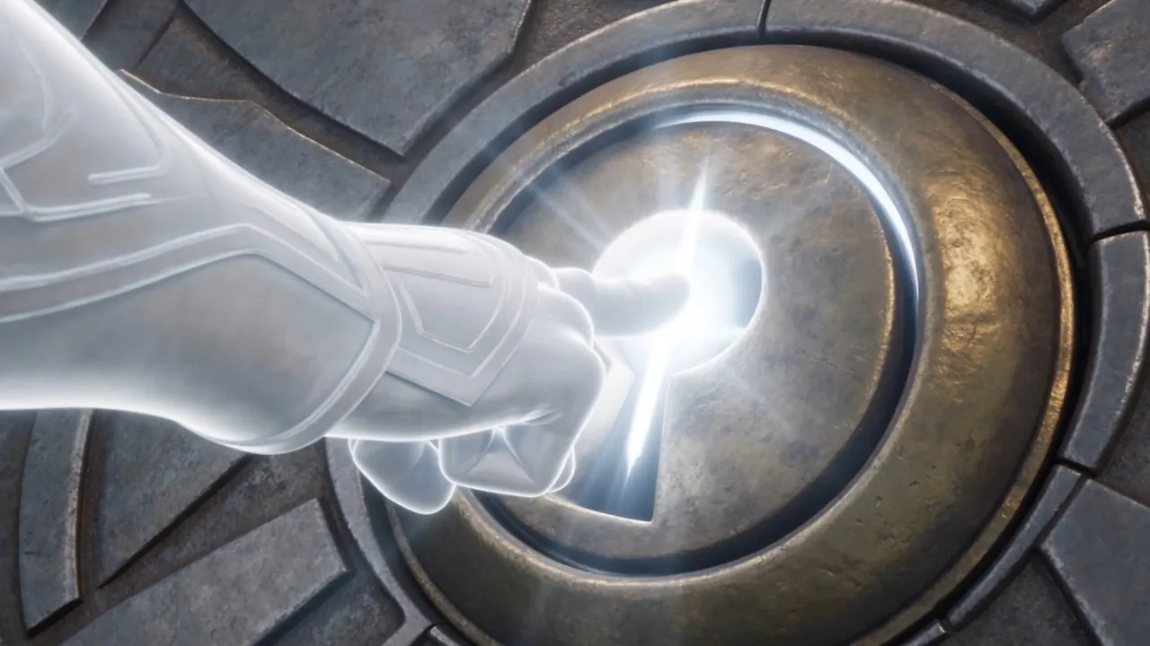 And a seal of white light is pressed into the iron, and hardens there