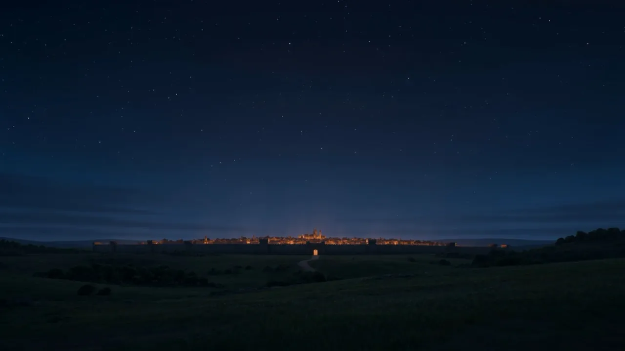 And the plain is empty. Clean dark grass to every horizon