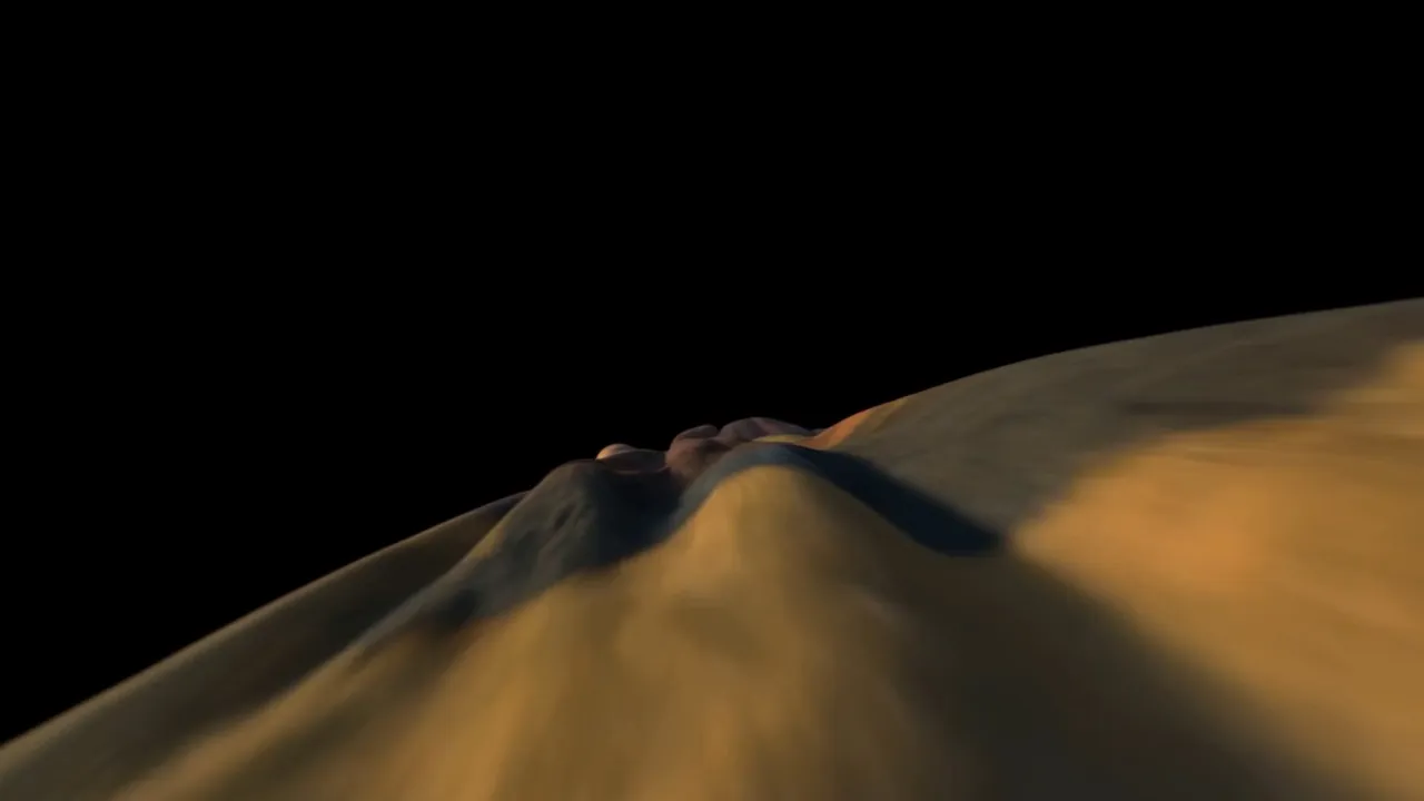 The last of the land goes over, gold against a dark that was there the whole time