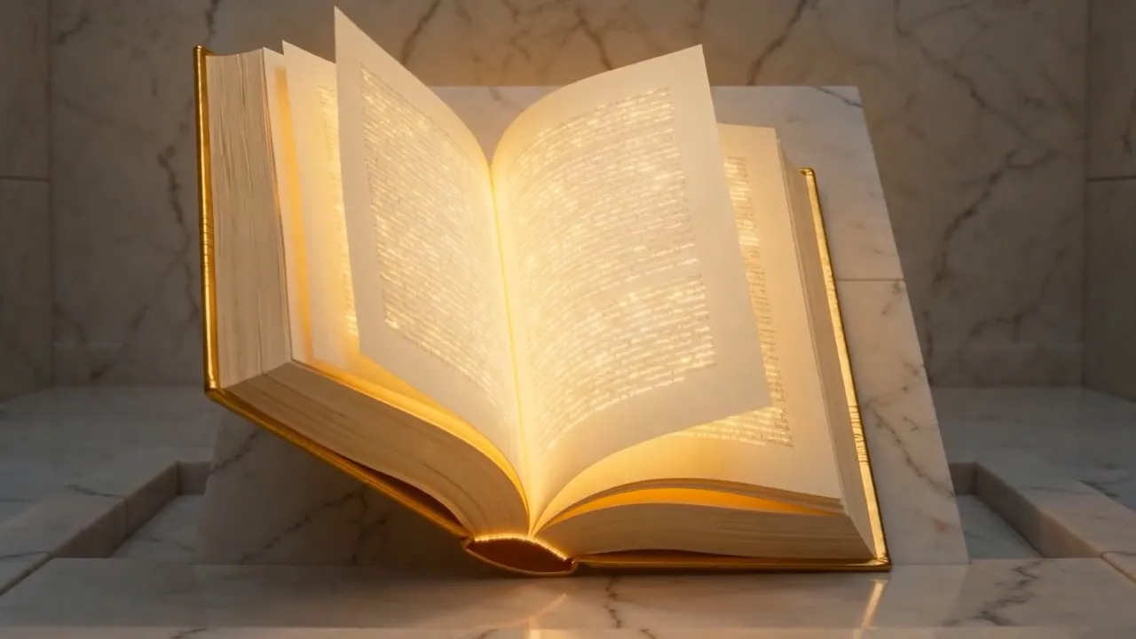 Warm light, not white — cream-gold, soft as lamplit linen