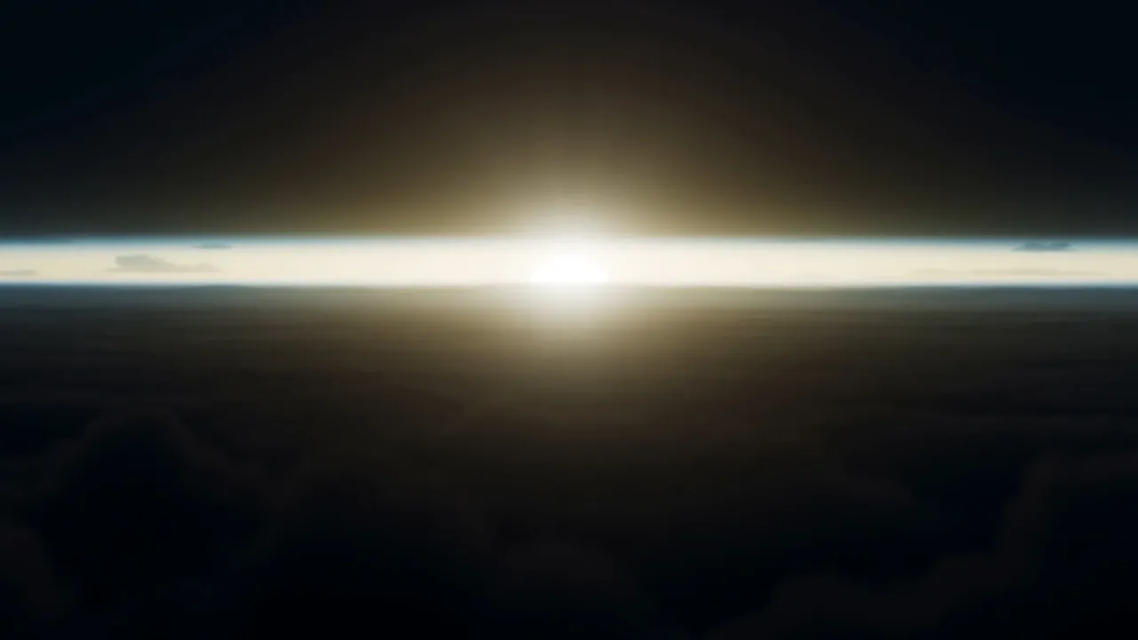After the end, in the dark, a light comes up