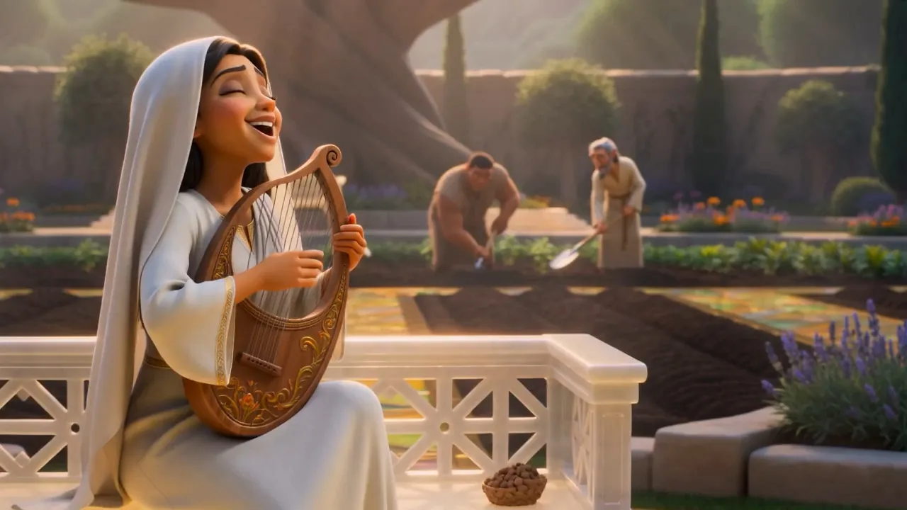She forgets every song she knows, laughs at how small they were, and starts a better one
