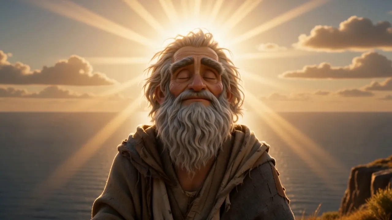 Then the head lifts — just enough to take the sunrise full in the face