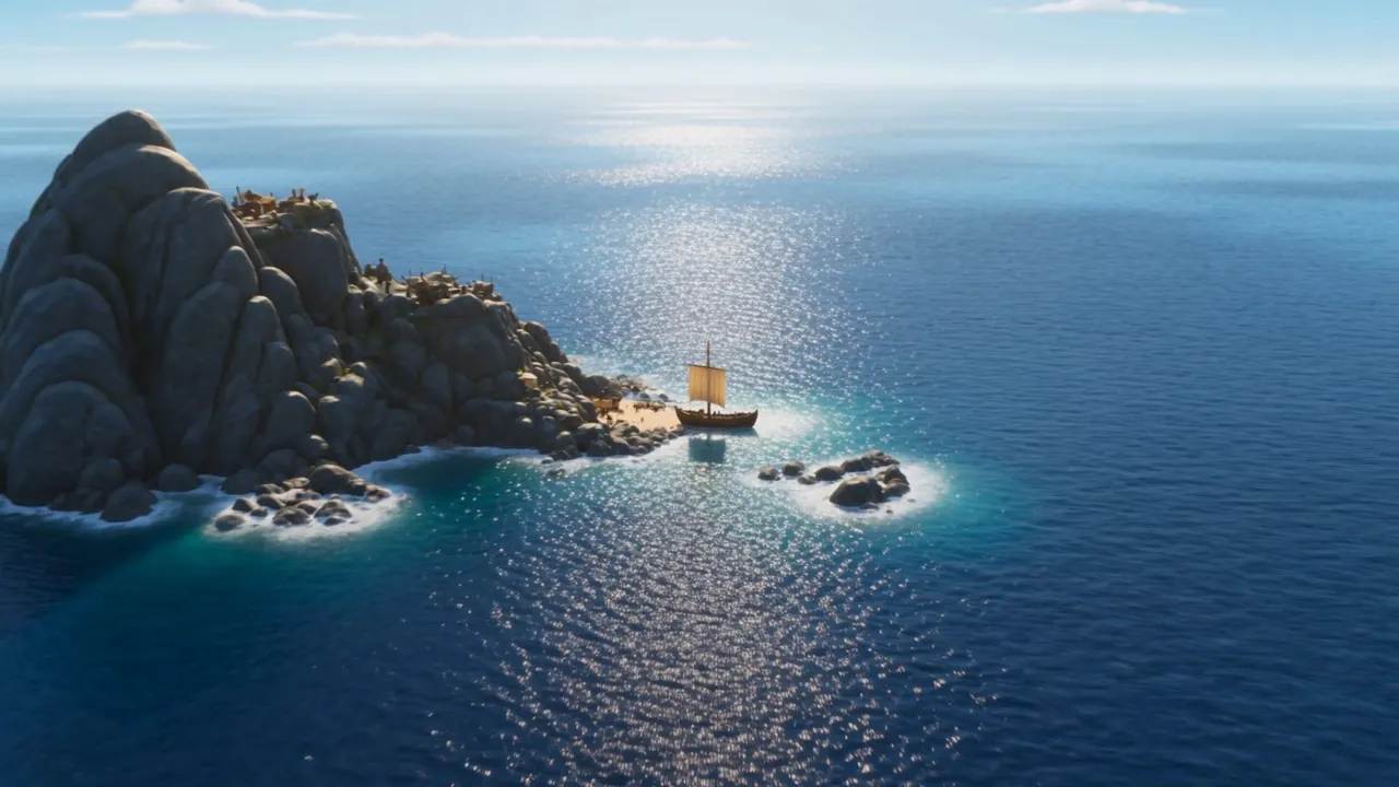 Out of the prison island's shadow, into open sea