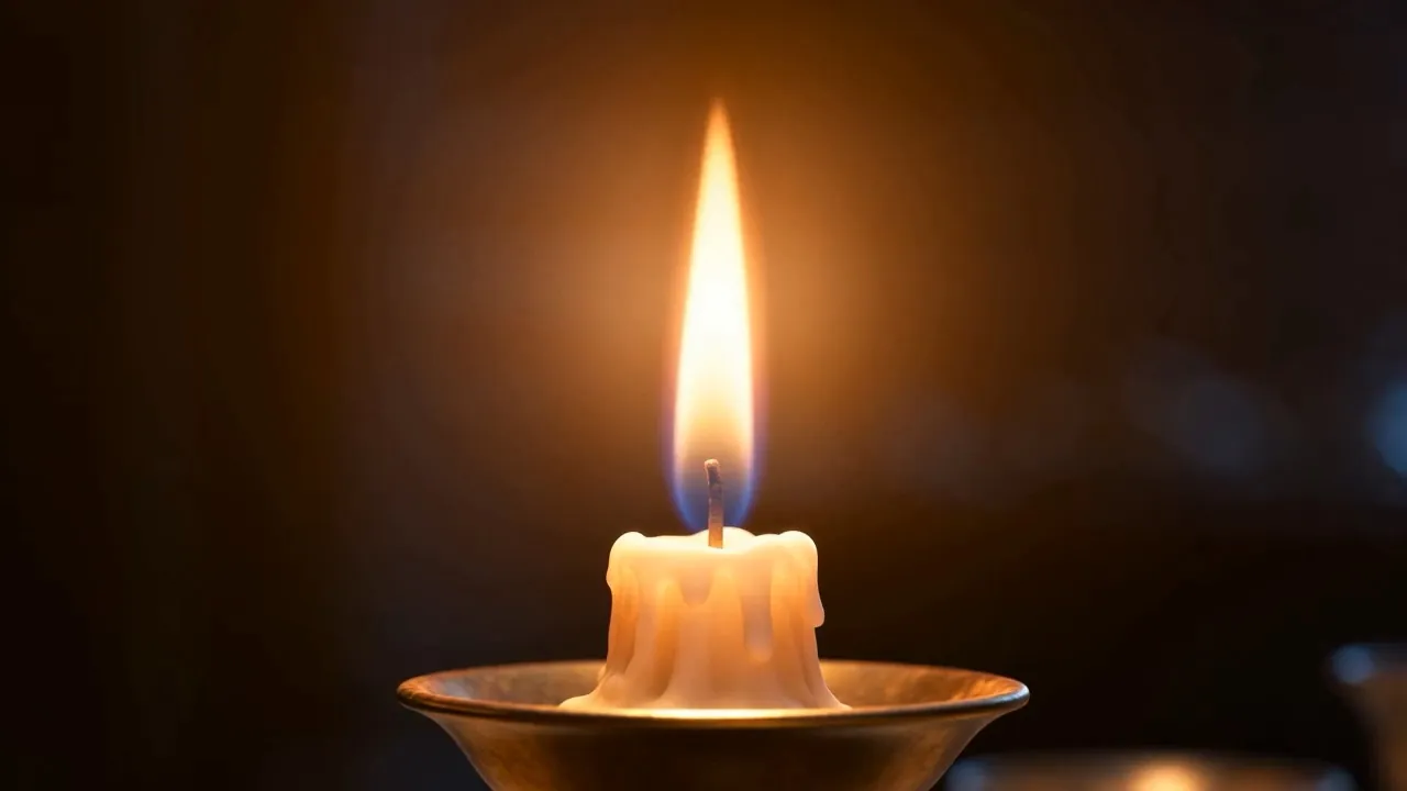 The reader reaches the knocking line — and the flames stand straight up