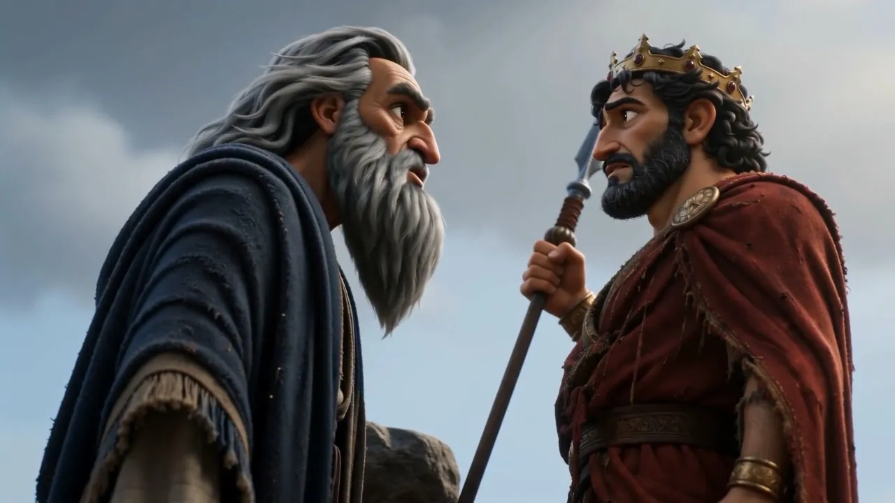 Prophet and king, face to face
