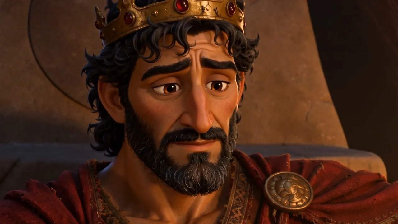He looks at the boy — really looks