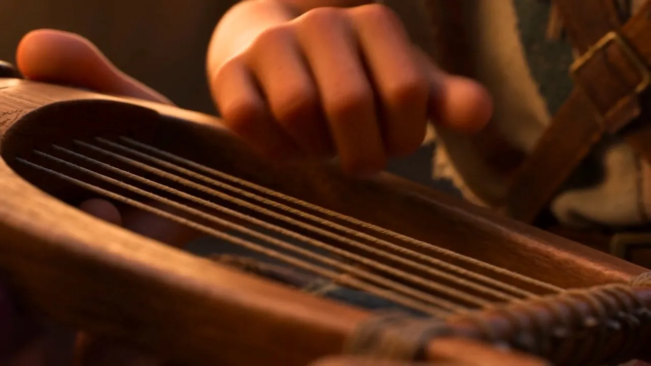 Fingers drop to the strings, glad to be asked