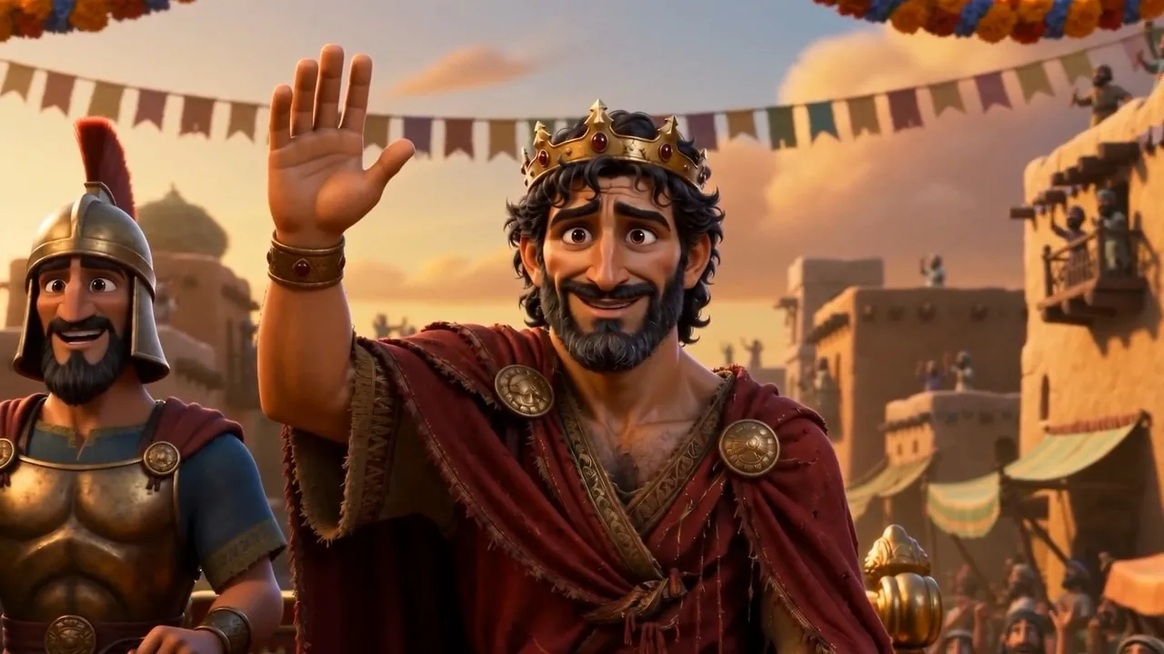 At the front of it, a king who has never been more popular