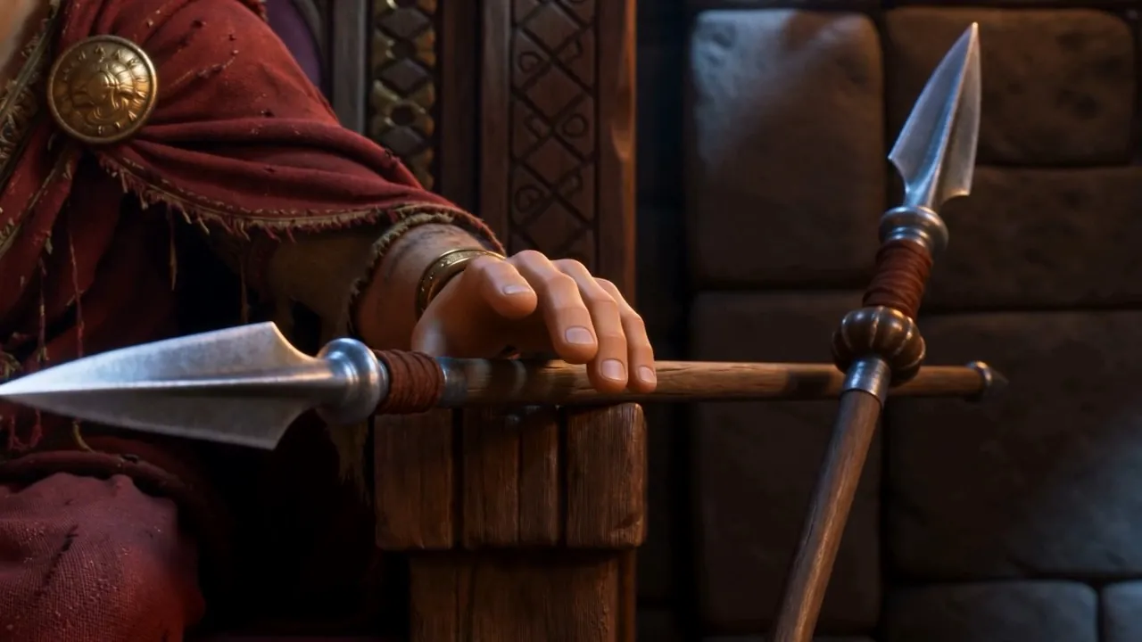 A hand finds the shaft the way a hand finds a cup