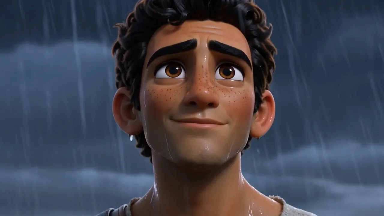 And at the very end of it, he smiles at something