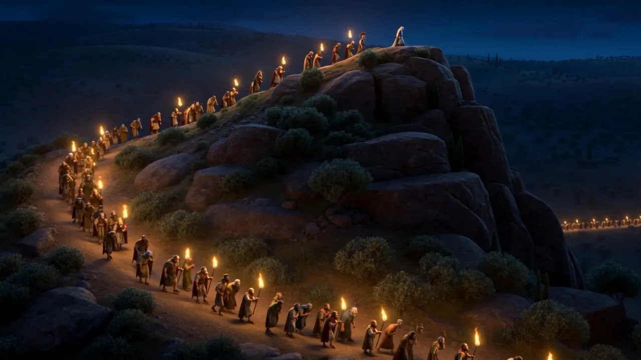 A man on a road throws stones at him and curses him as he passes